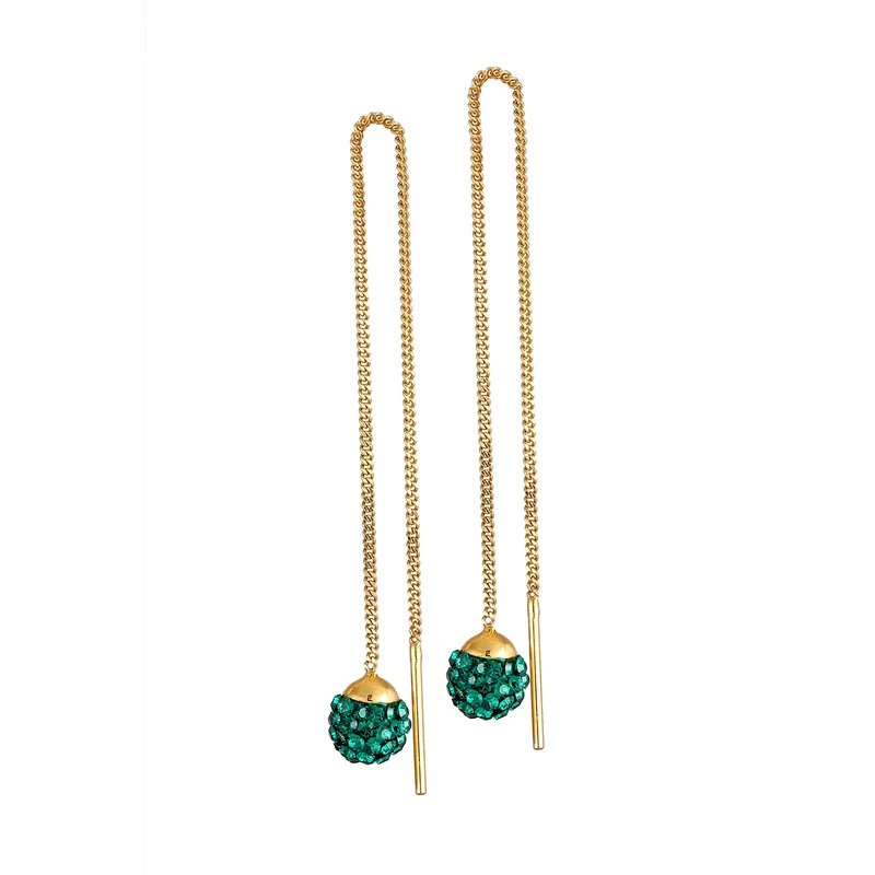 Ohrhänger Ear Chain | Kristall ( Grün )