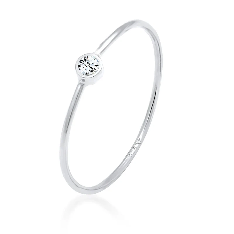 Solitär-Ring | Mit Kristallen von Swarovski® (Weiß)