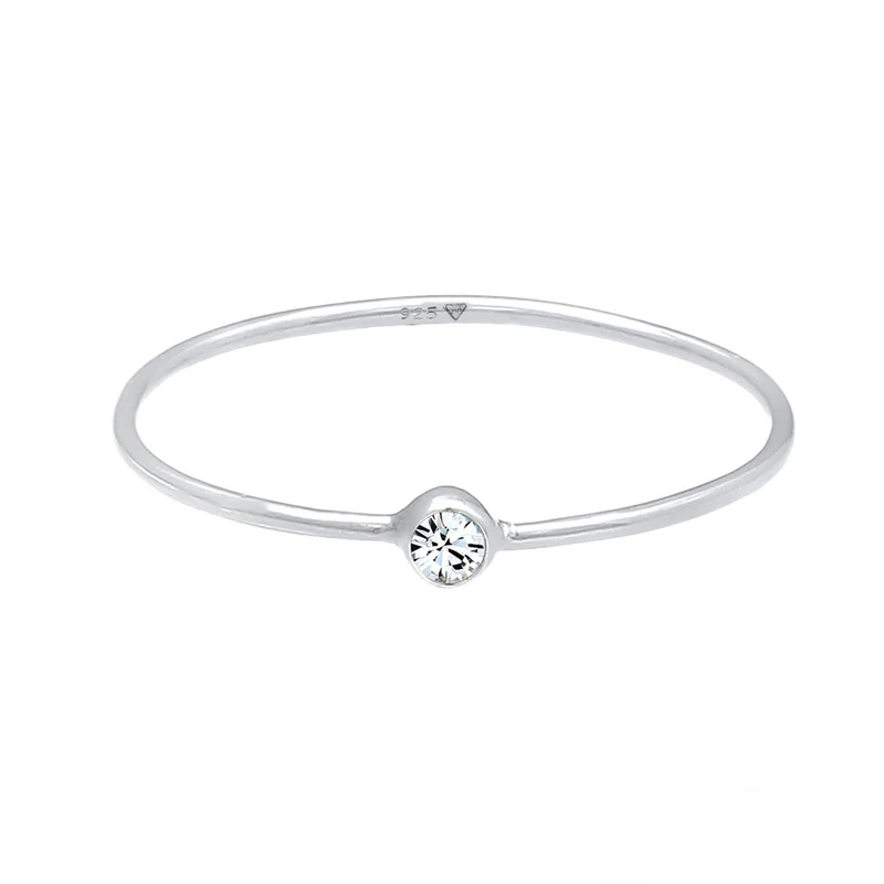 Solitär-Ring | Mit Kristallen von Swarovski® (Weiß)