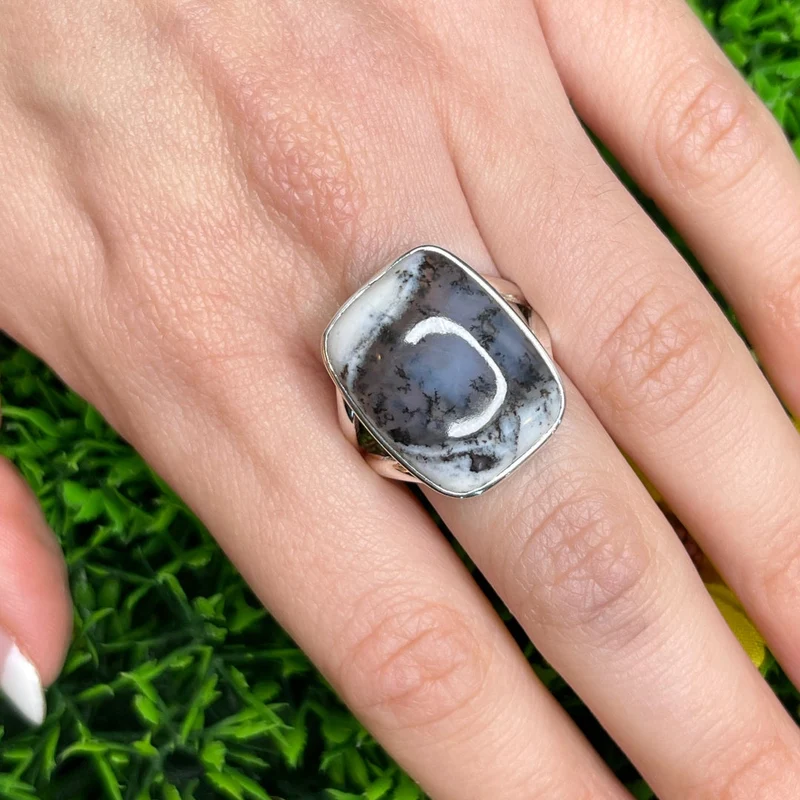 Dendritischer Opalring #14