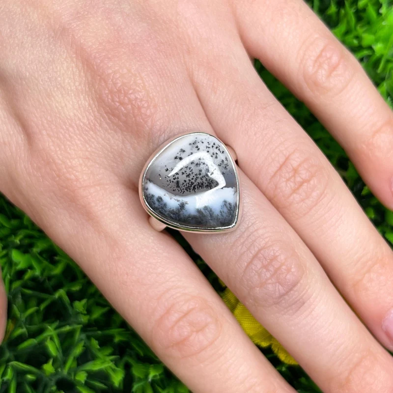 Dendritischer Opalring #16