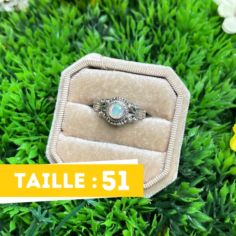 925 Silber äthiopischer Opalring #24