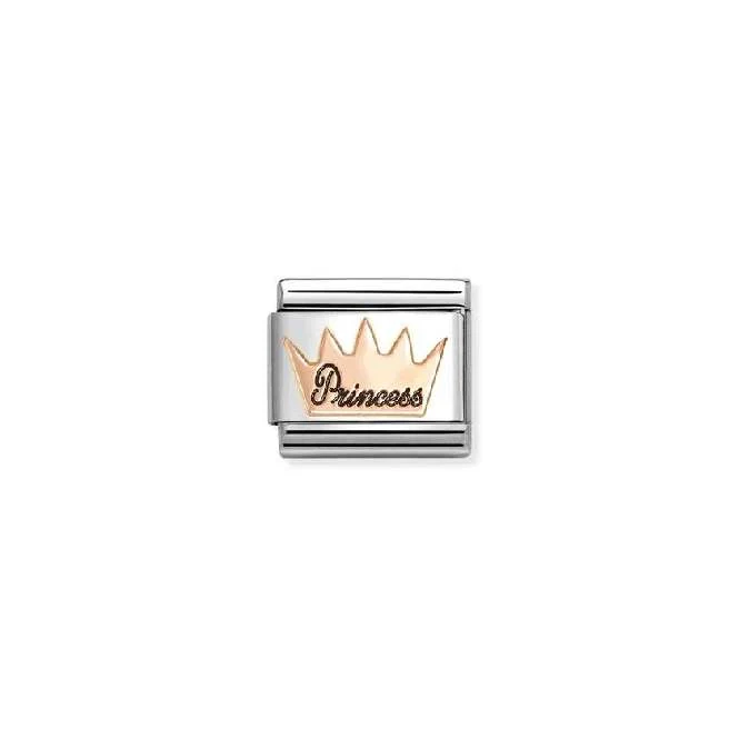 Classic Rose Gold and Enamel Princess Crown Fairytale & Fantasy Charms