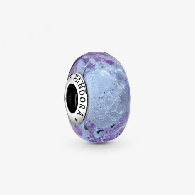 Wavy Lavender Murano Glass Charms