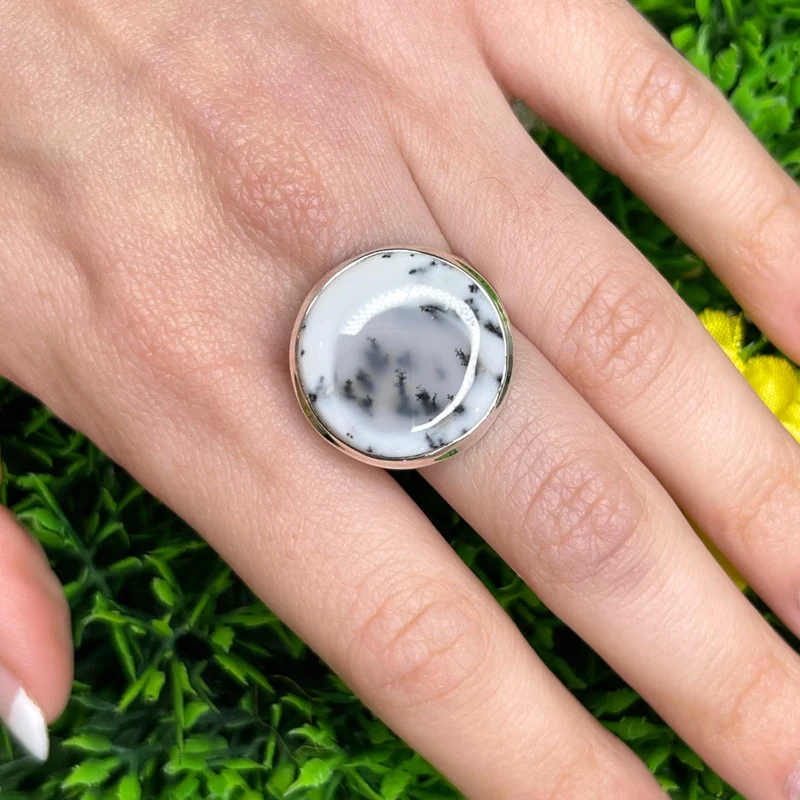 Dendritischer Opalring #12