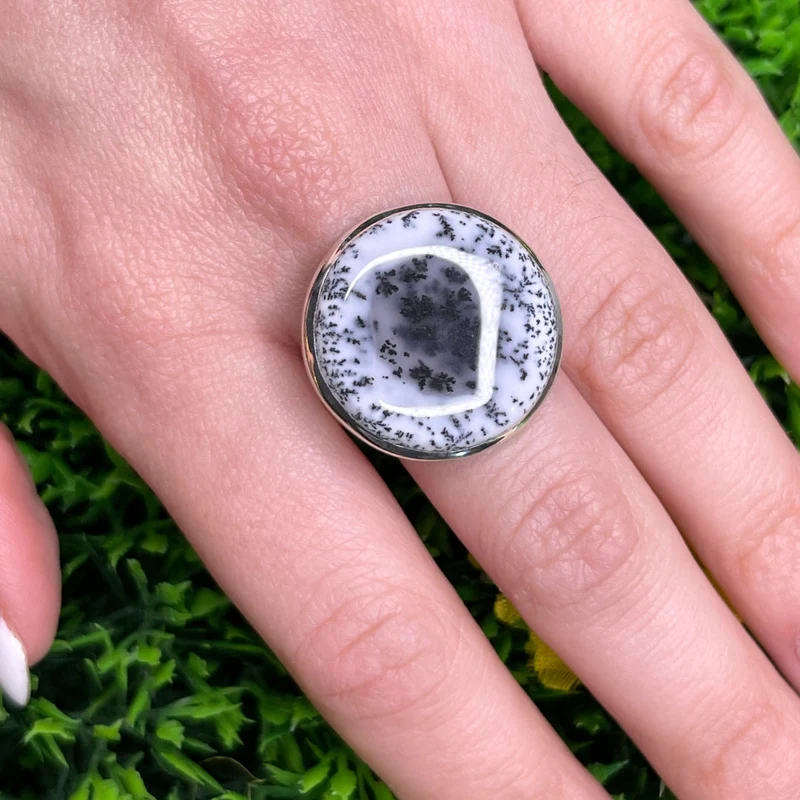 Dendritischer Opalring #22