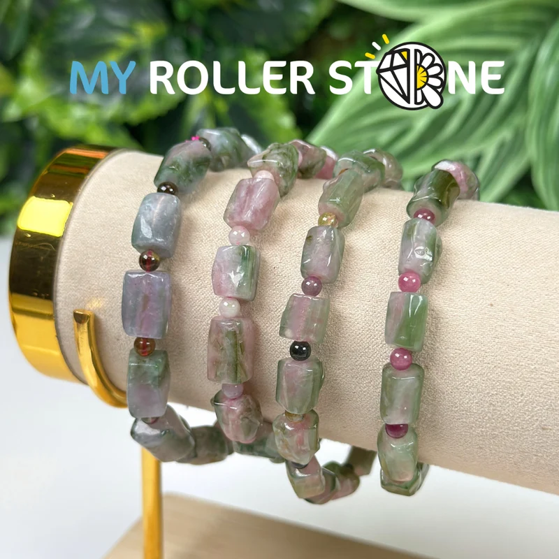 Wassermelonen-Turmalin-Armband