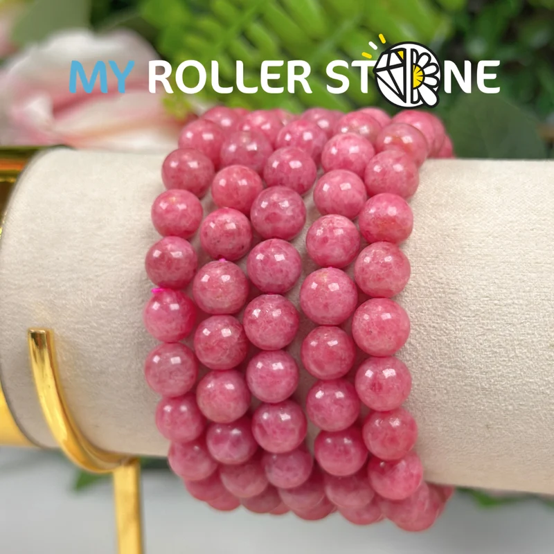 Rosa Rhodonit-Armband aus Brasilien 5A