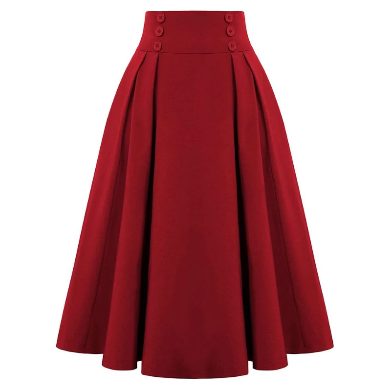 Vintage High Waist Langer Rock