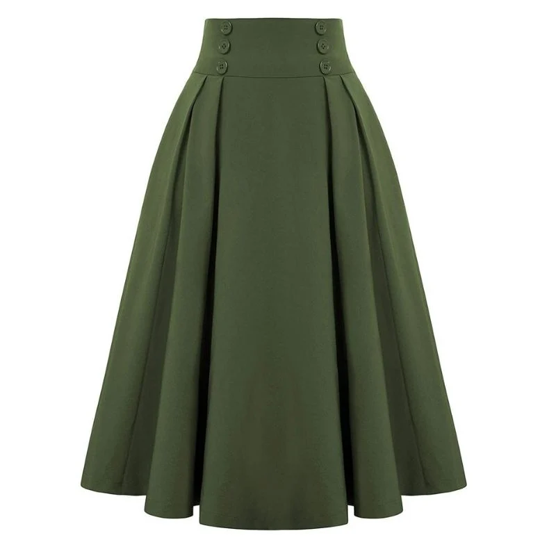 Vintage High Waist Langer Rock