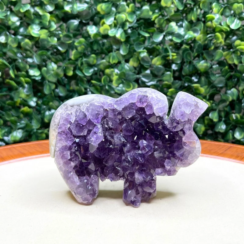 Amethyst-Elefanten-Geode Nr. 9