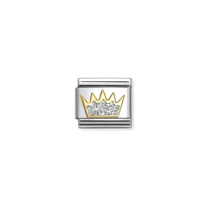 Classic Gold and Enamel Glitter Silver Crown Fairytale & Fantasy Charms