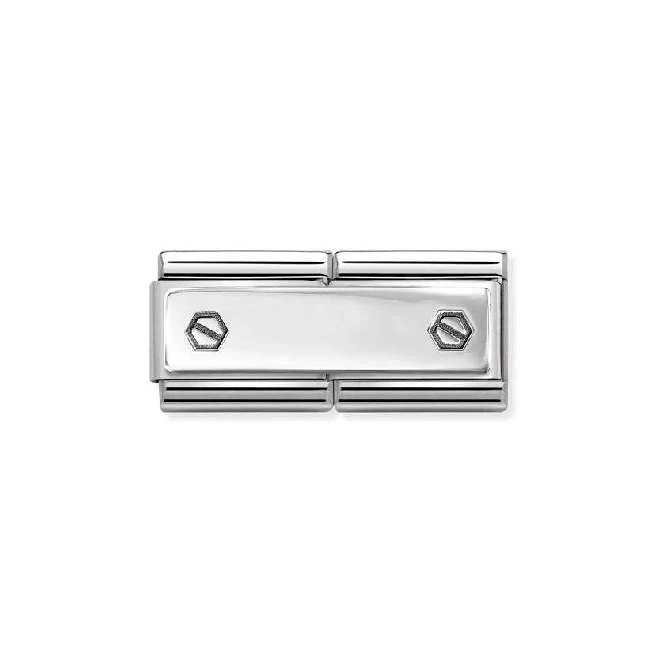 Classic Silver Double Plate Double Hex Screws Sports & Hobbies Charms