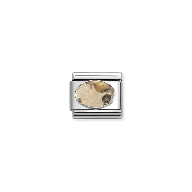 Classic Silver Leopard Jasper Mat Sparkly & Stones Charms