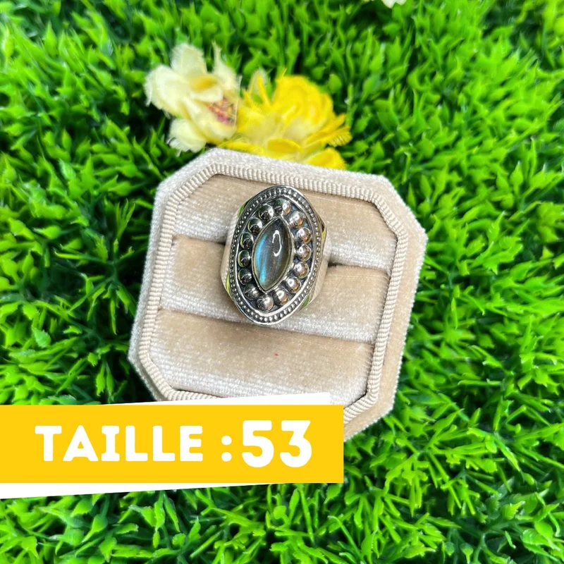 925 Silber Labradorit Bluefire Ring #118