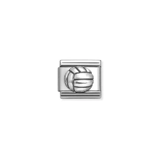 Classic Oxidised Silver Volley Ball Sports & Hobbies Charms