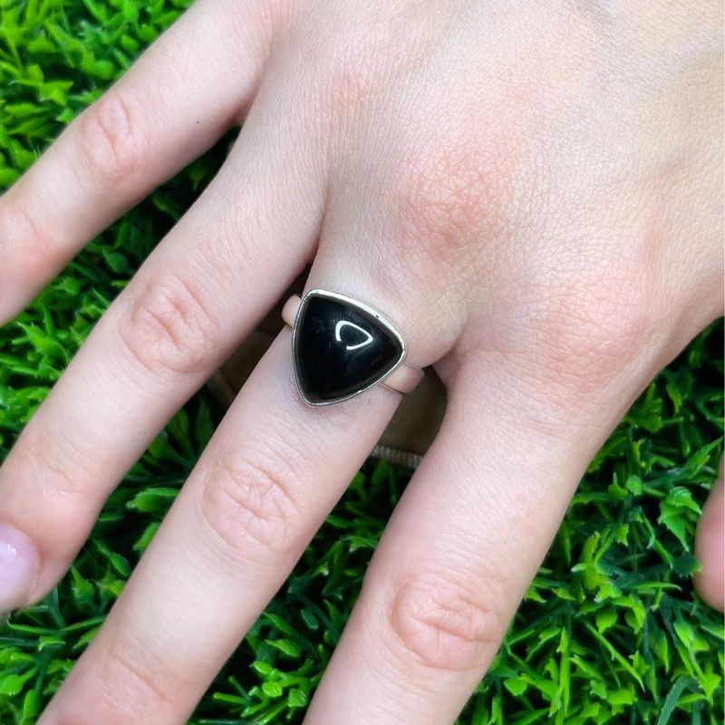 Silberner Onyxring #26