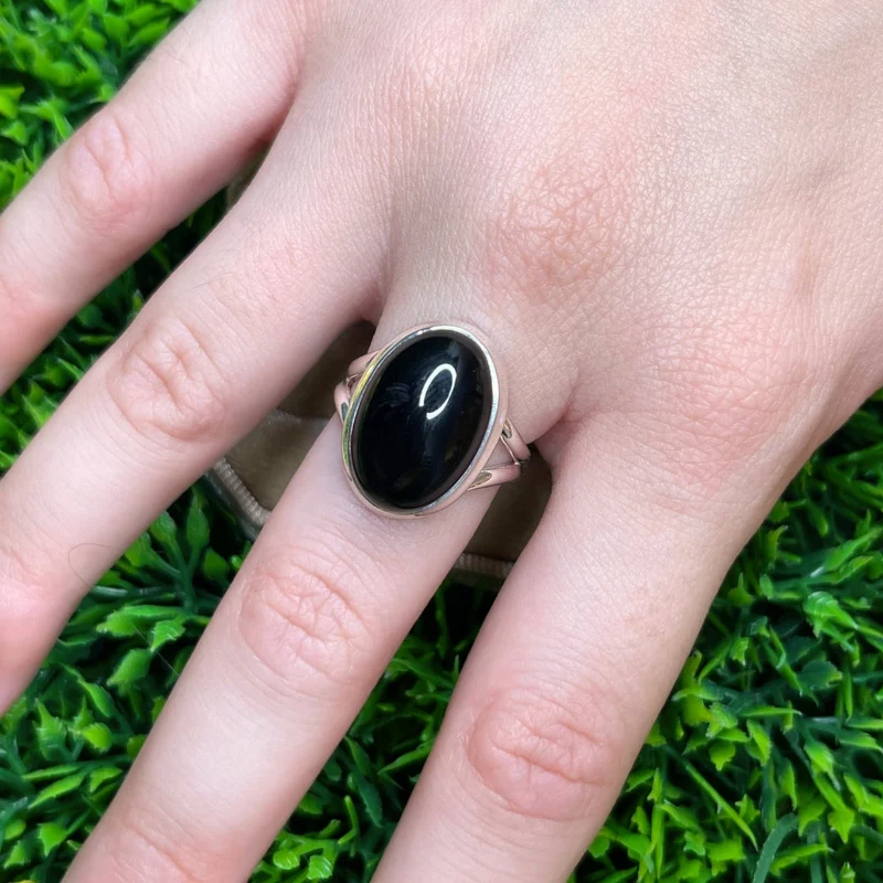 Silberner Onyxring #22