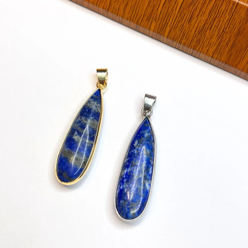 Natursteinanhänger Tropfen Lapislazuli