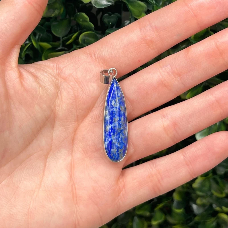 Natursteinanhänger Tropfen Lapislazuli