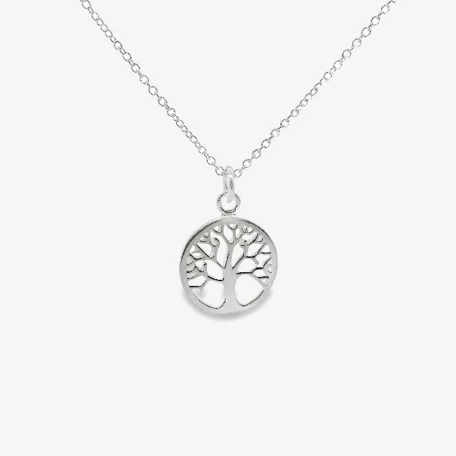 Silver Family Tree Pendant Necklace