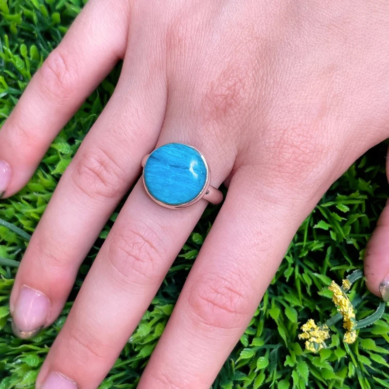 Peruanischer Blauer Opalring #19