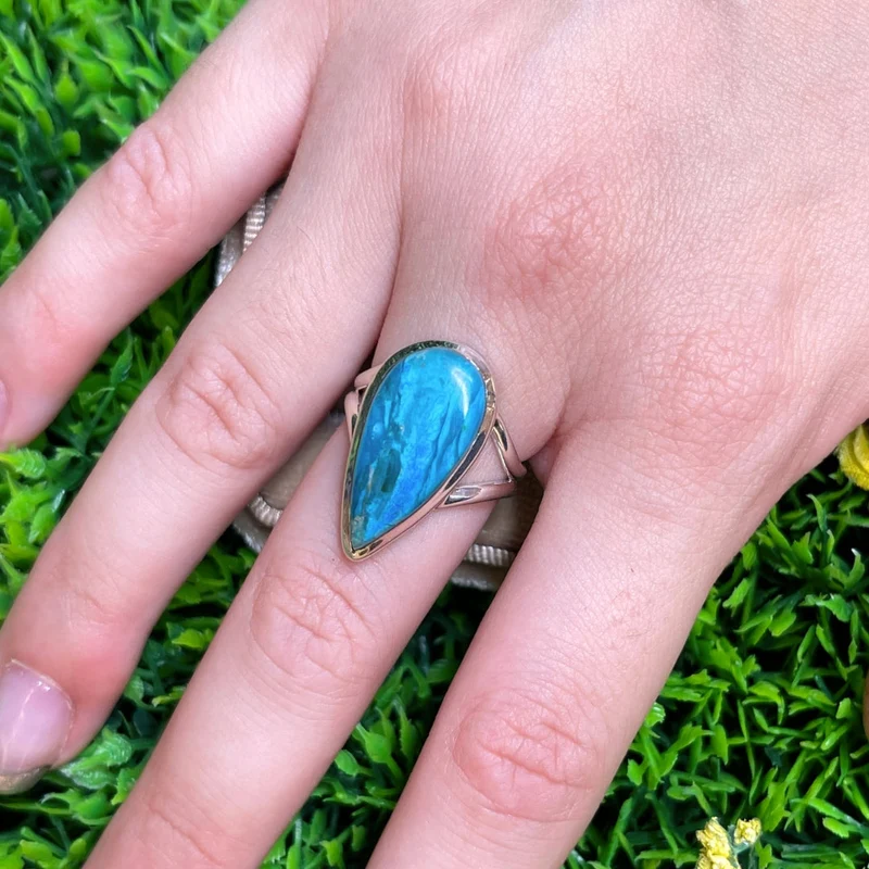 Peruanischer Blauer Opalring #23