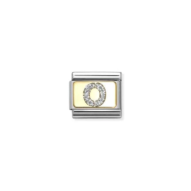 Classic Gold and Enamel Glitter Letter O Letters & Numbers Charms