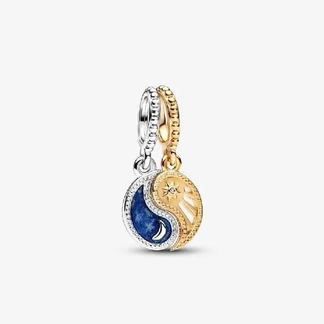 Two-Tone Splittable Sun & Moon Dangle Charms