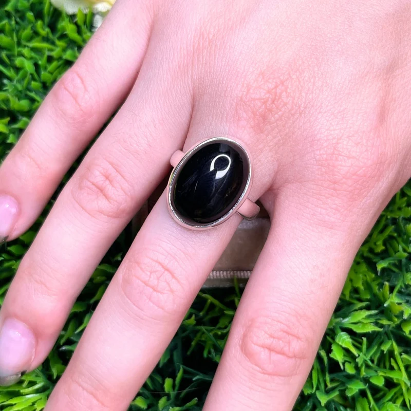 Silberner Onyxring #43