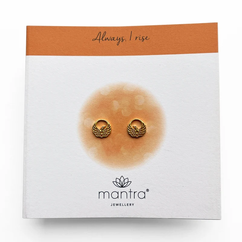 Phoenix Earrings in Gold