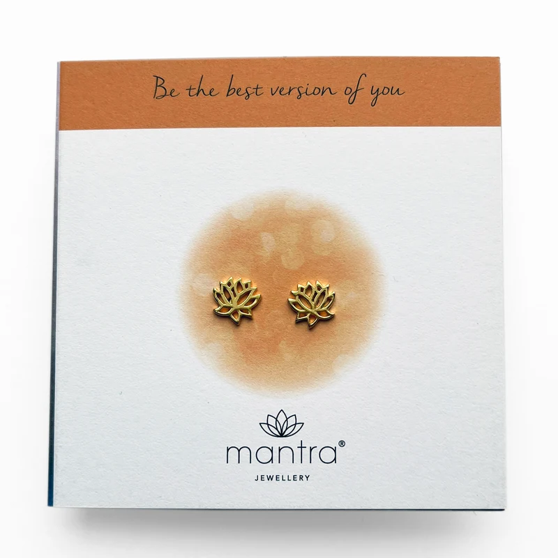 Lotus Earrings in Gold
