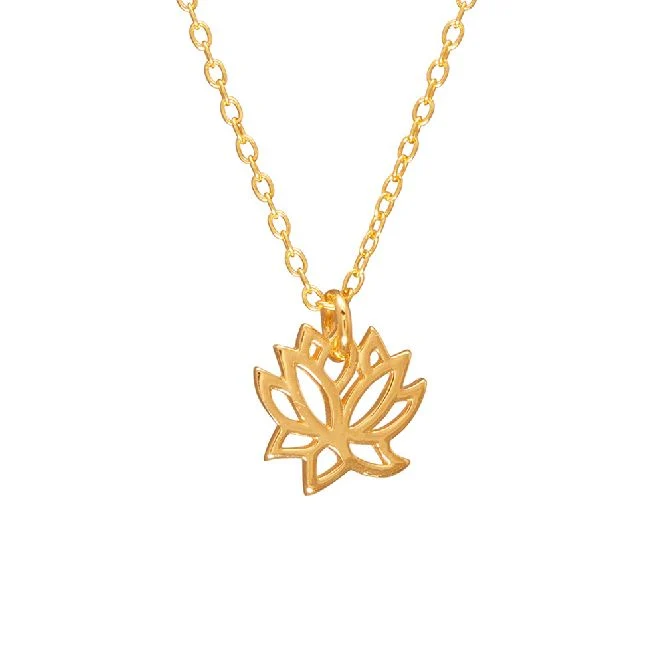 Lotus Necklace in Gold