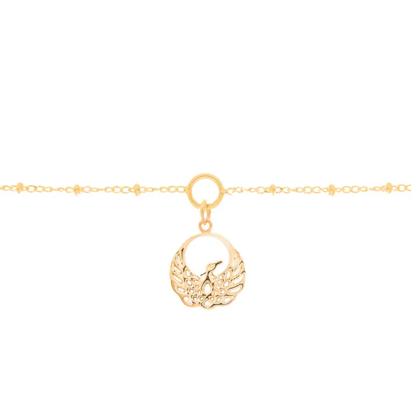 Phoenix Charm Bracelet in Gold
