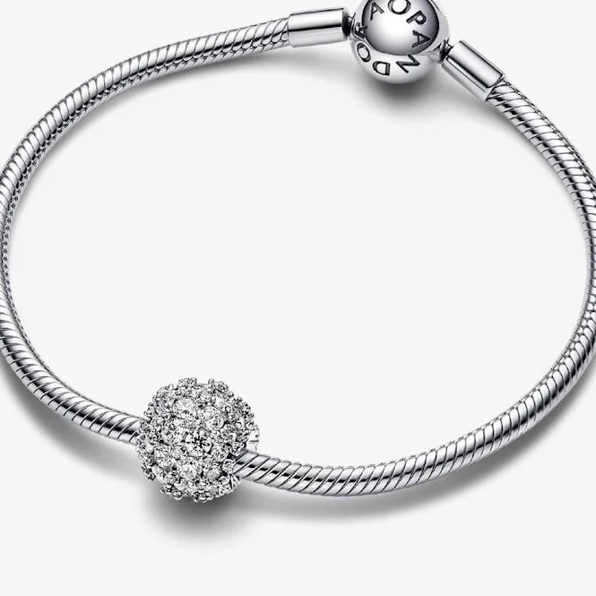 Sparkling Pave Round Charms