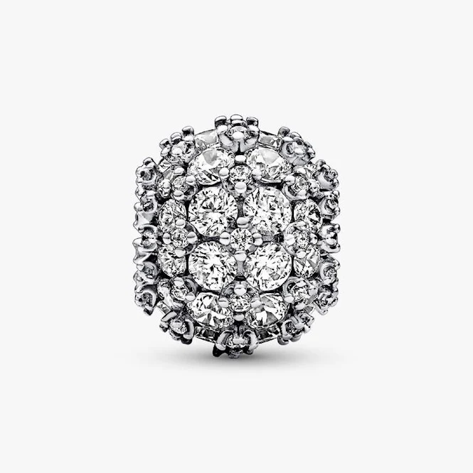Sparkling Pave Round Charms