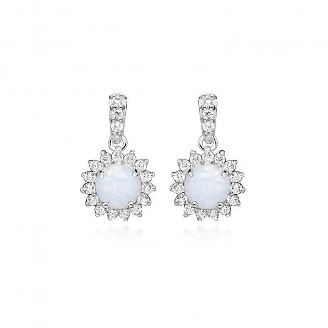Hope Round Multicoloured Opal Drop Earrings