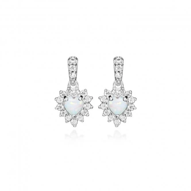 Hope Heart Multicoloured Opal Drop Earrings