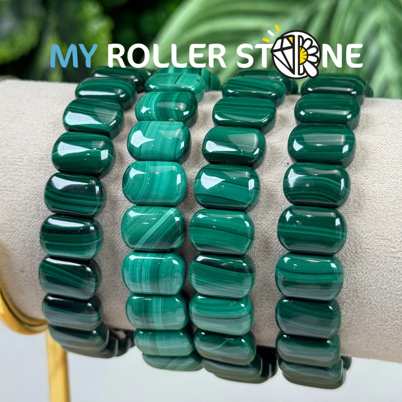 5A Malachit-Manschettenarmband