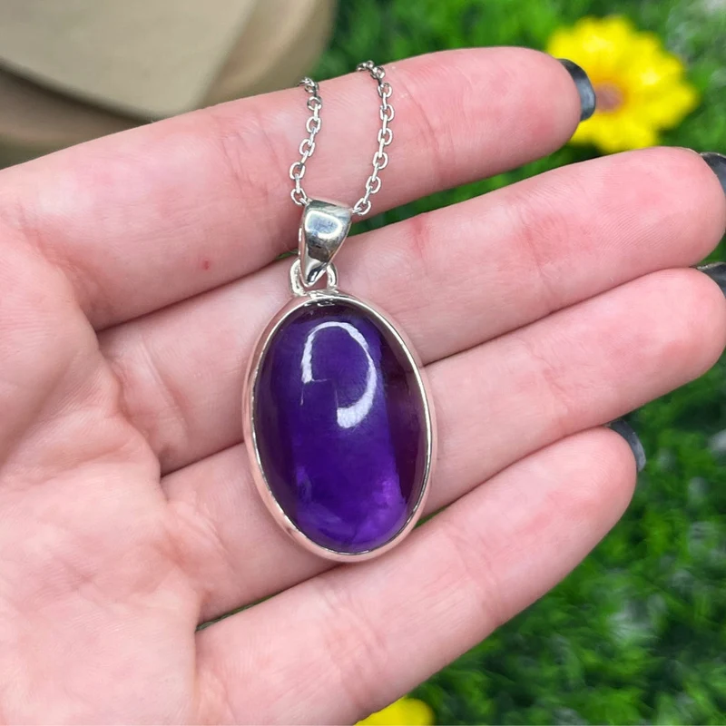 Silberner Amethyst-Anhänger #21
