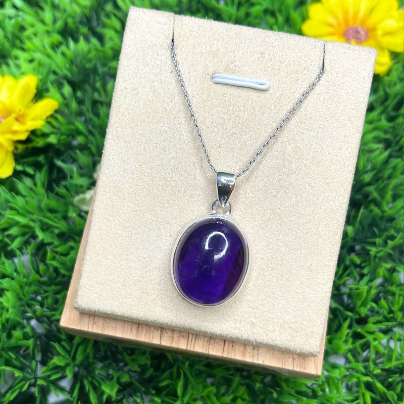 Silberner Amethyst-Anhänger #16