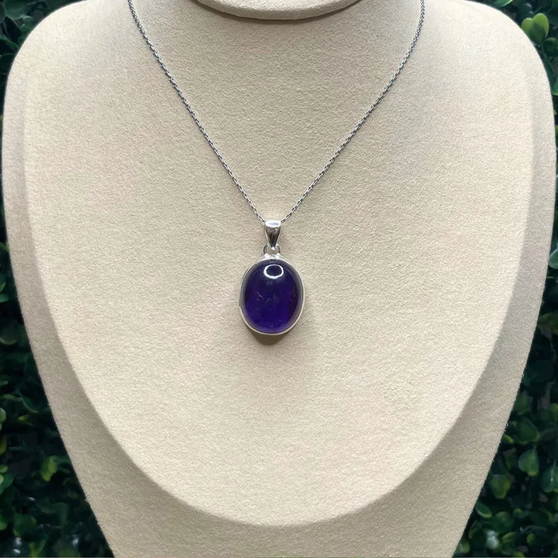 Silberner Amethyst-Anhänger #16