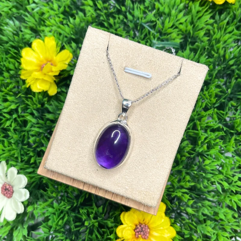 Silberner Amethyst-Anhänger #18