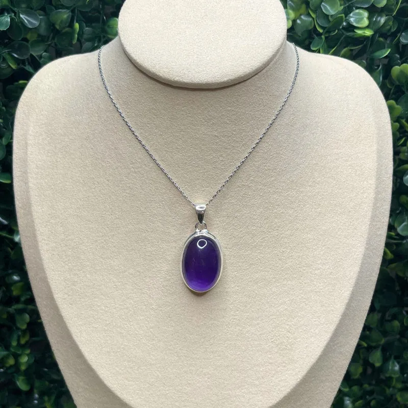 Silberner Amethyst-Anhänger #18