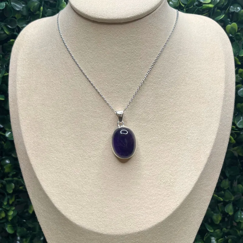 Silberner Amethyst-Anhänger #25