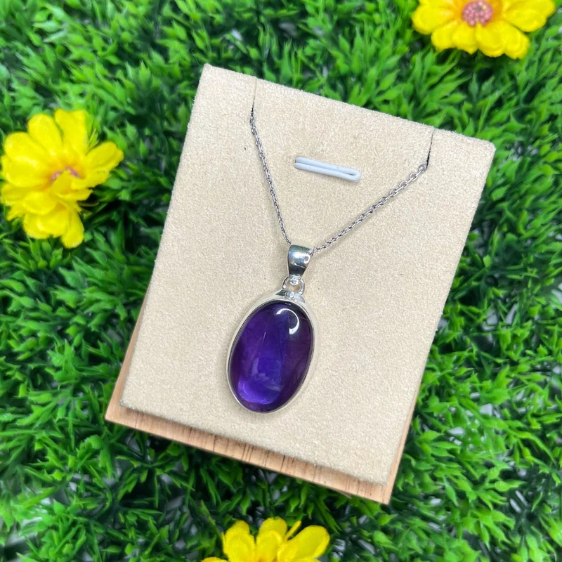 Silberner Amethyst-Anhänger #31