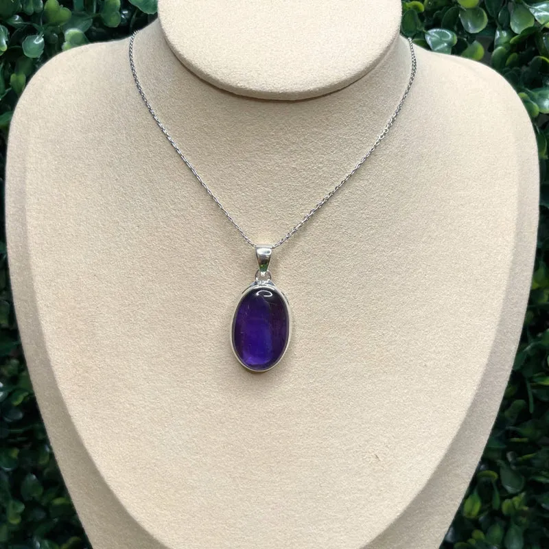 Silberner Amethyst-Anhänger #31