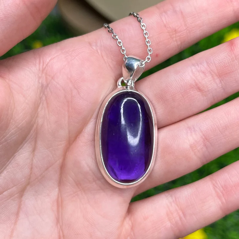 Silberner Amethyst-Anhänger #9
