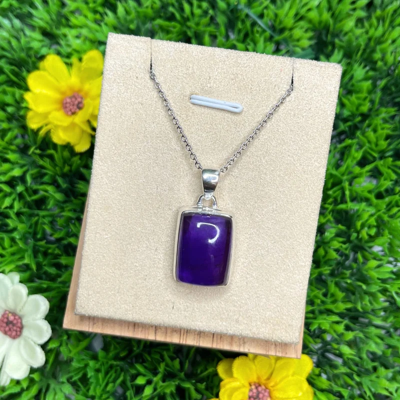 Silberner Amethyst-Anhänger #7