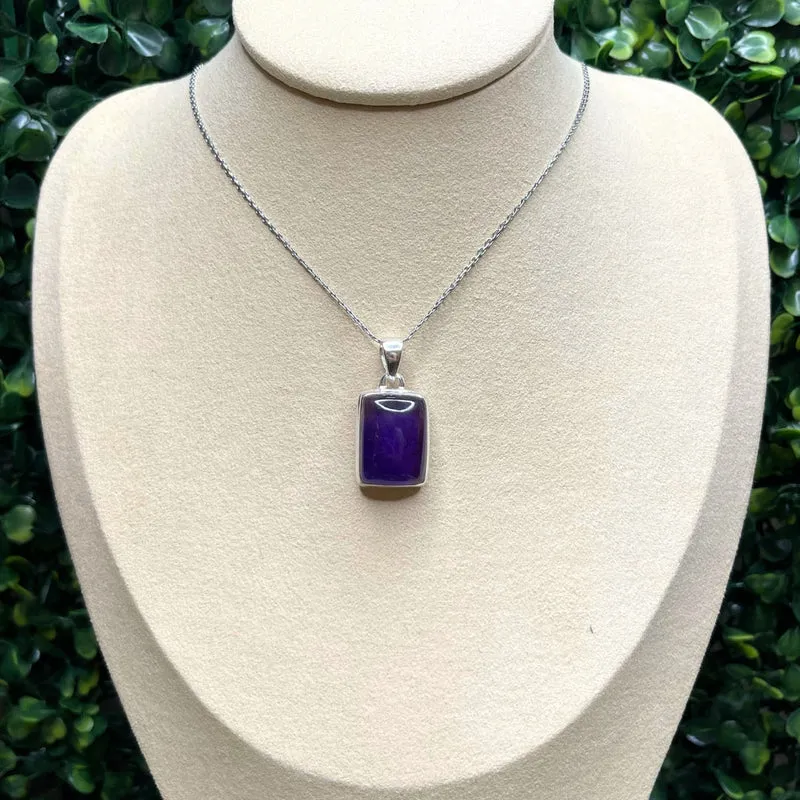 Silberner Amethyst-Anhänger #7
